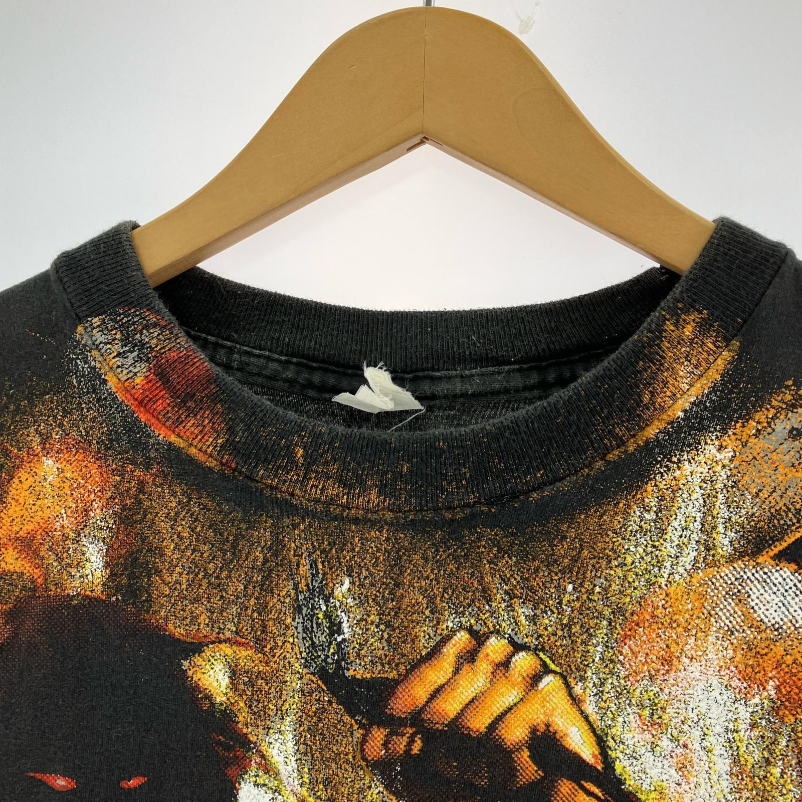 半袖Tシャツ MANOWAR 90s プリントS/Sカットソー 黒