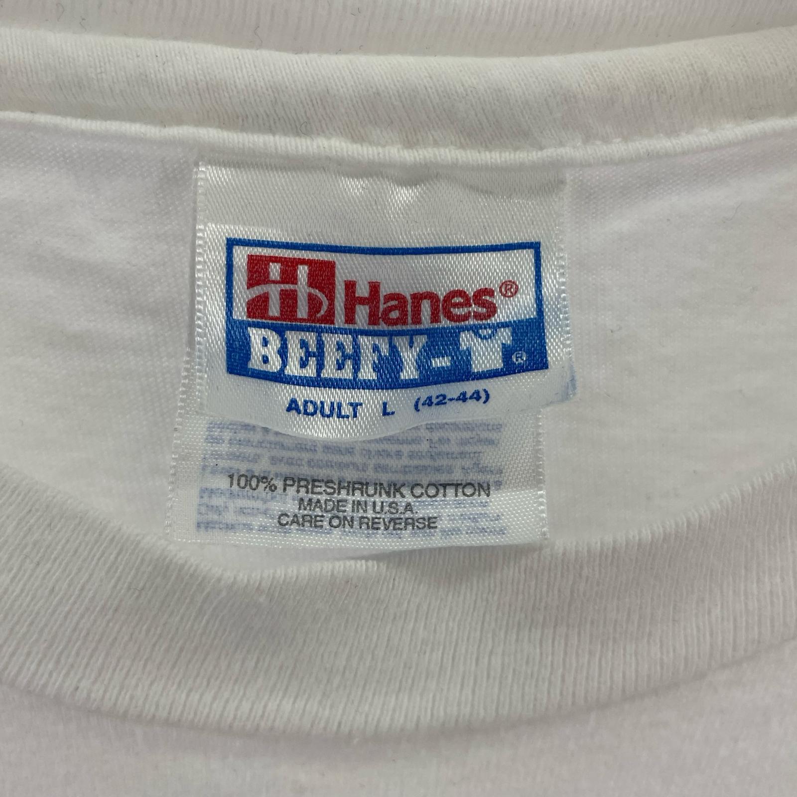 半袖Tシャツ 90s hanes usa製 -L L ホワイト