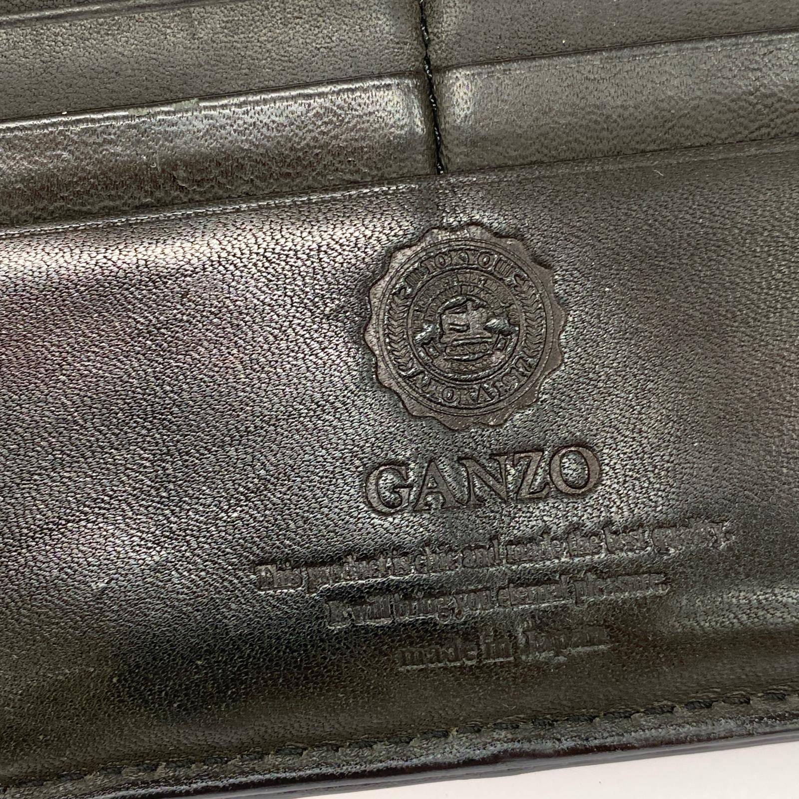 長財布 GANZO horween leather ブラック ブラック