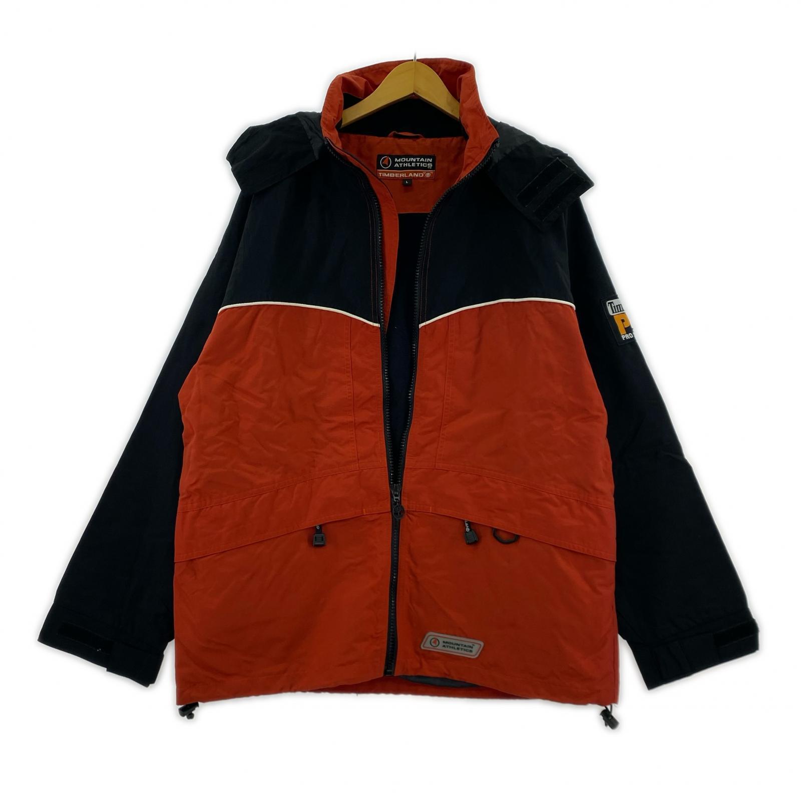ジャケット Timberland MAOUNTAIN ATHLETICS マウンテンパーカー 赤黒 (L) L