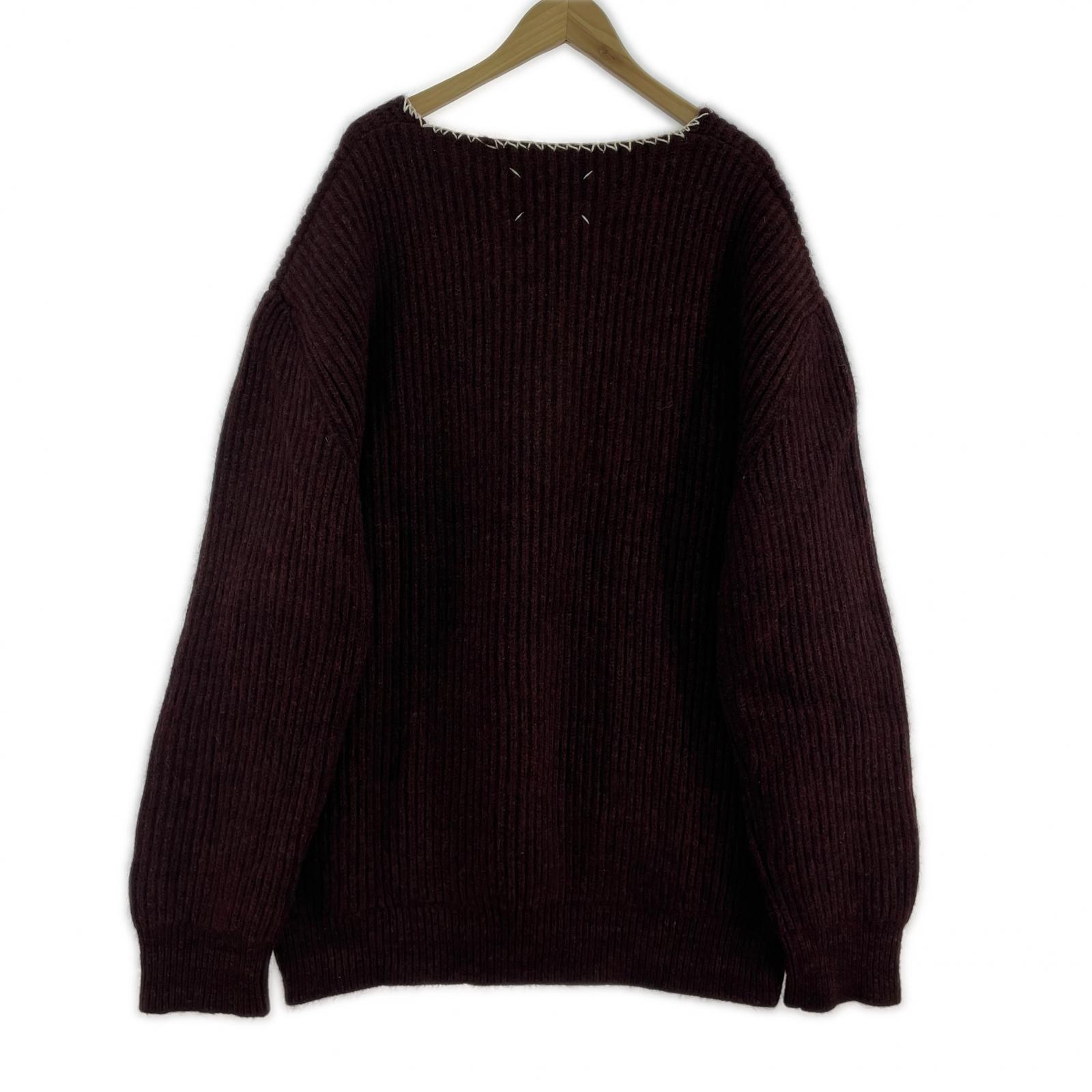 ニット 20AW Neck stitch Knit Sweater XXL ブラウン ワインレッド