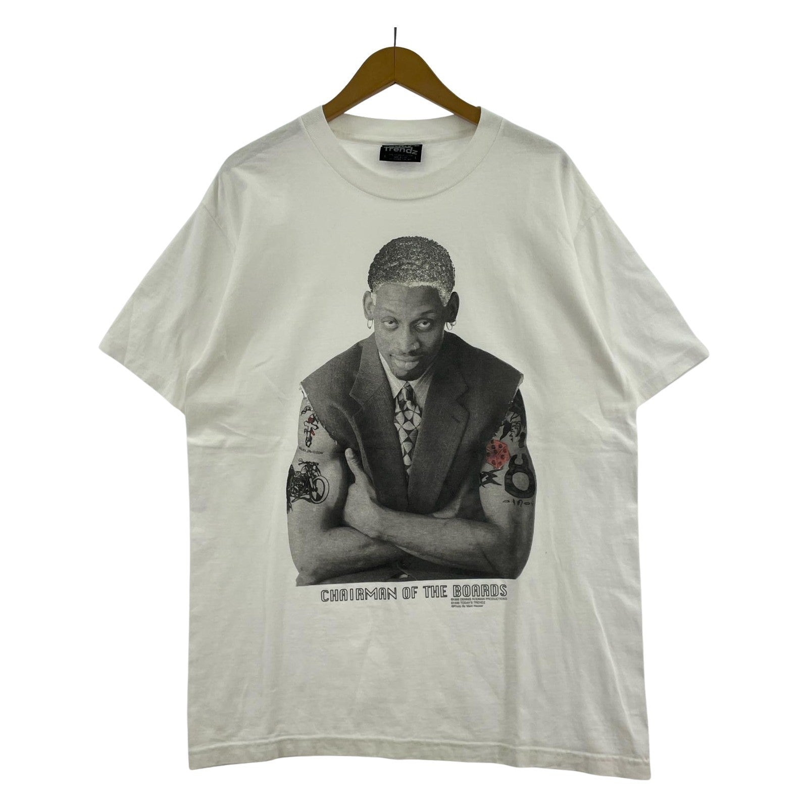 半袖Tシャツ 90s Dennis Rodman CHAIRMAN OF THE BOARDS ホワイト