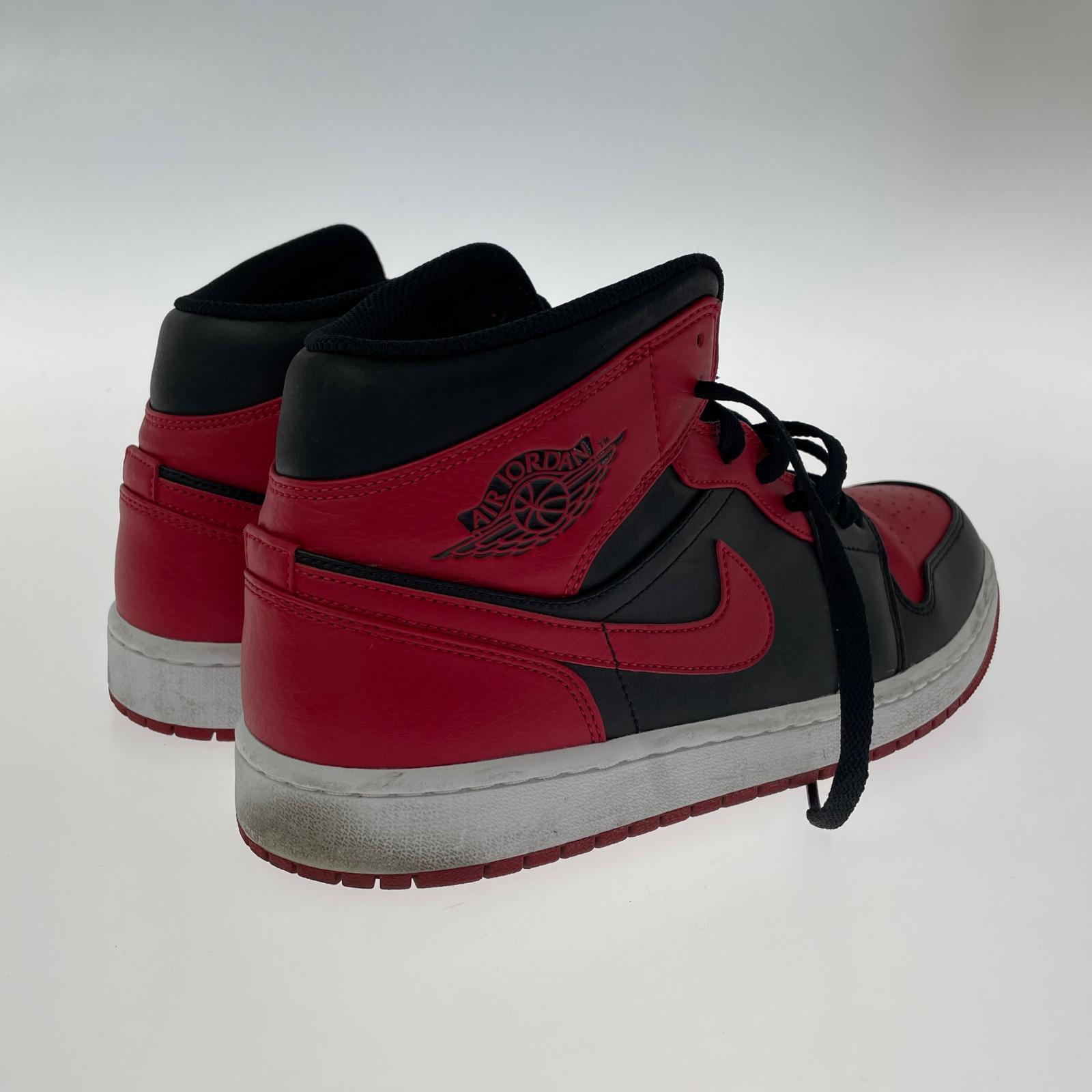 スニーカー NIKE Air Jordan 1 Mid Bred 554724-074 27.5cm (US9 1/2 UK9 EU45)