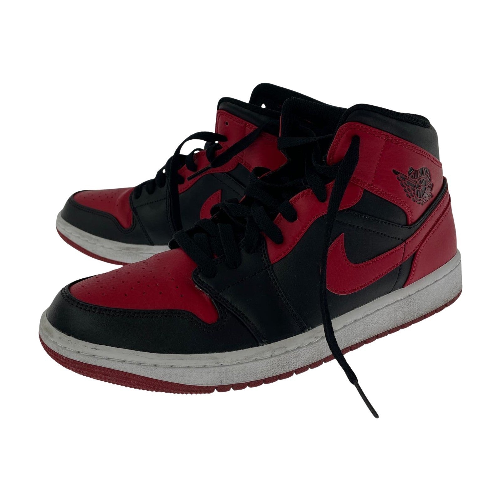 スニーカー NIKE Air Jordan 1 Mid Bred 554724-074 27.5cm (US9 1/2 UK9 EU45)