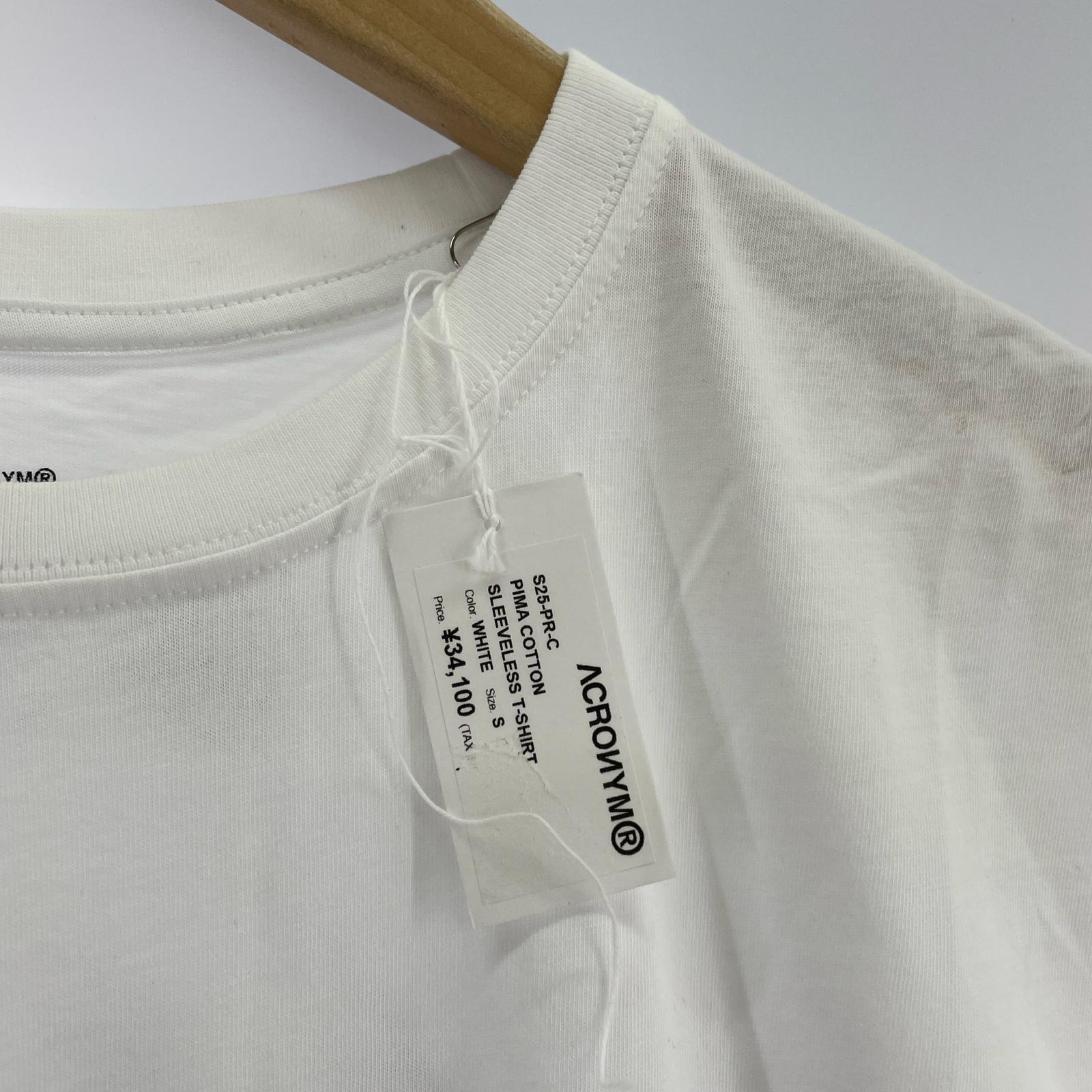 タンクトップ PIMA COTTON SLEEVELESS T-SHIRT S ホワイト ホワイト