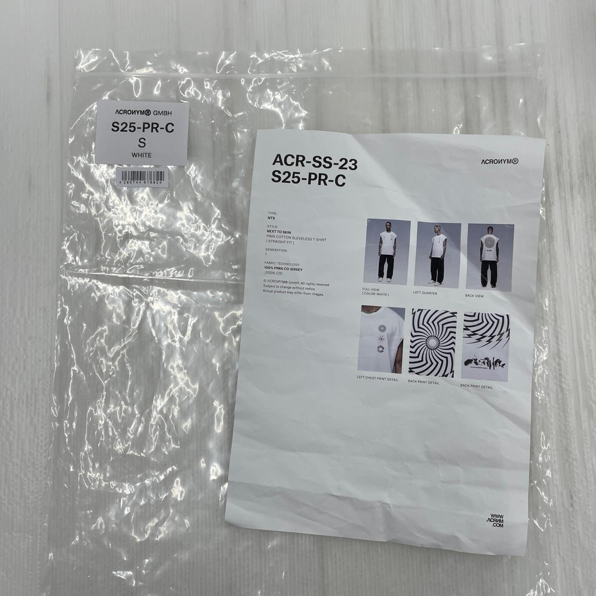 タンクトップ PIMA COTTON SLEEVELESS T-SHIRT S ホワイト ホワイト