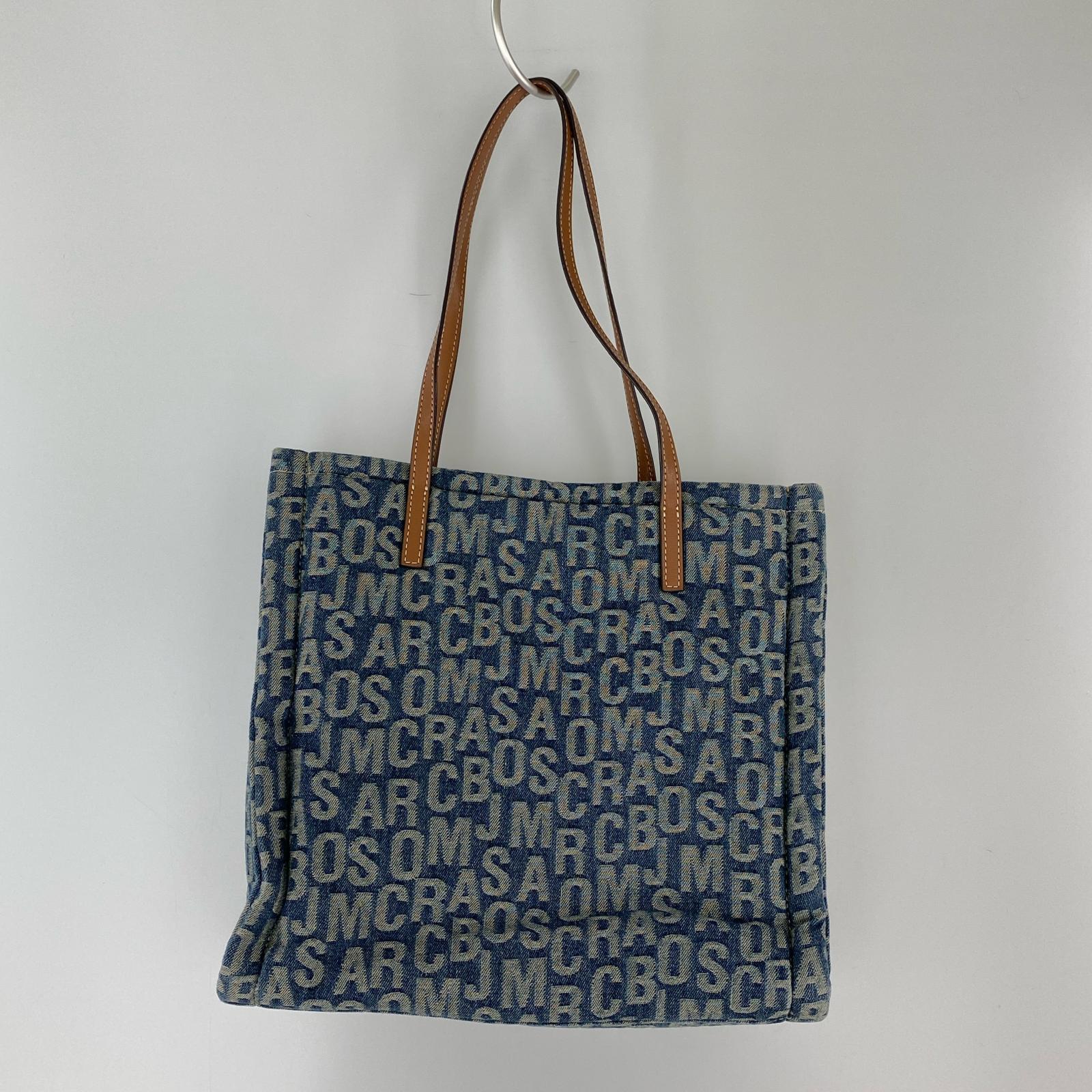 トートバッグ MARC JACOBS Washed Monogram Blue Denim Tote Bag