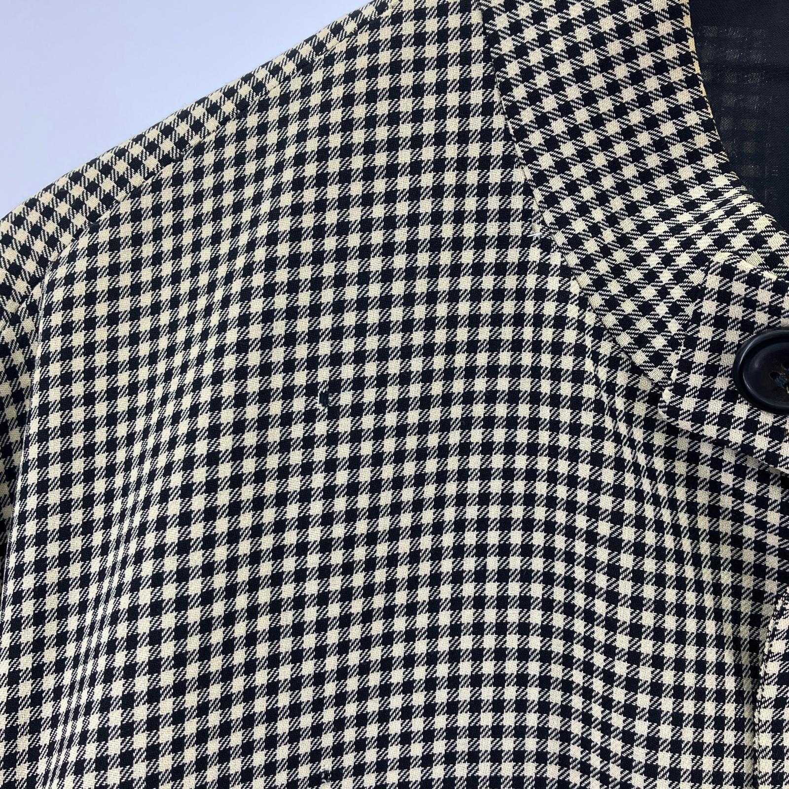 ジャケット ISSEY MIYAKE ハウンドトゥース柄 マオカラージャケット L L