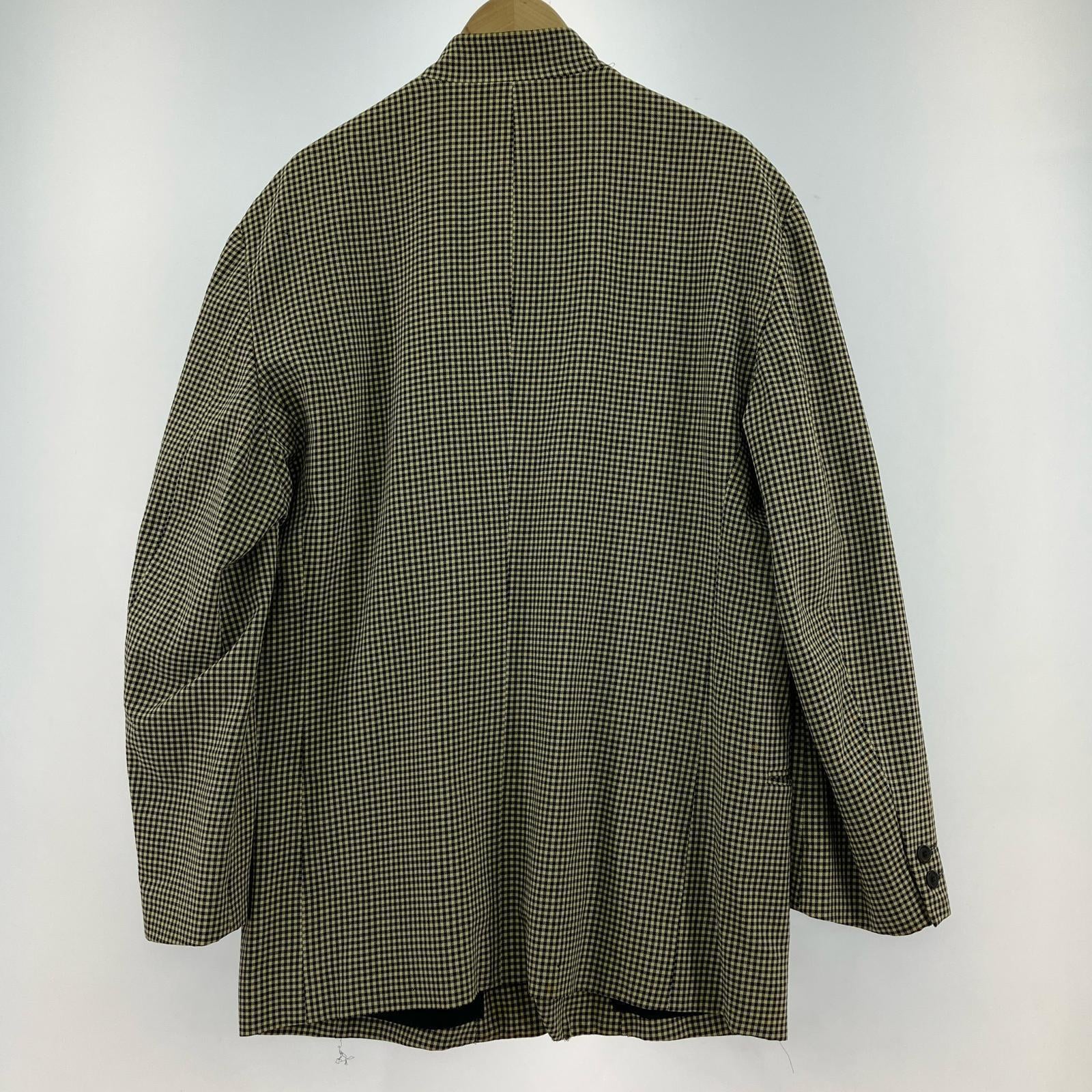 ジャケット ISSEY MIYAKE ハウンドトゥース柄 マオカラージャケット L L