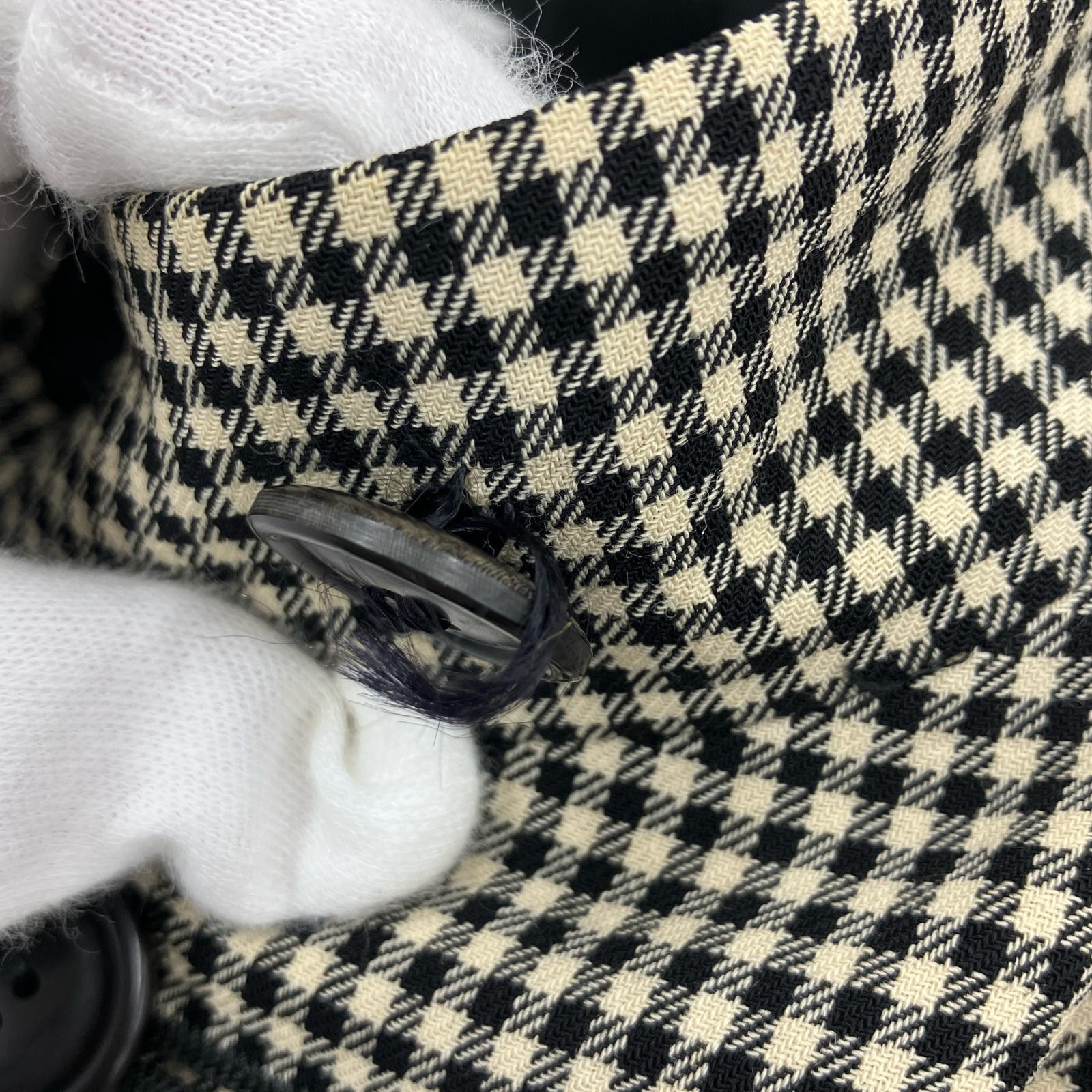 ジャケット ISSEY MIYAKE ハウンドトゥース柄 マオカラージャケット L L