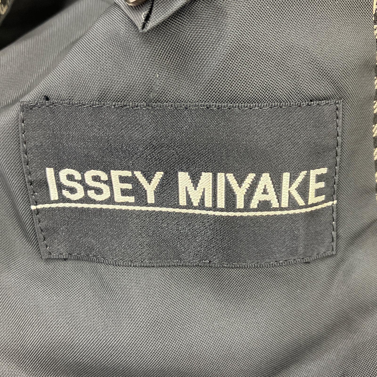 ジャケット ISSEY MIYAKE ハウンドトゥース柄 マオカラージャケット L L