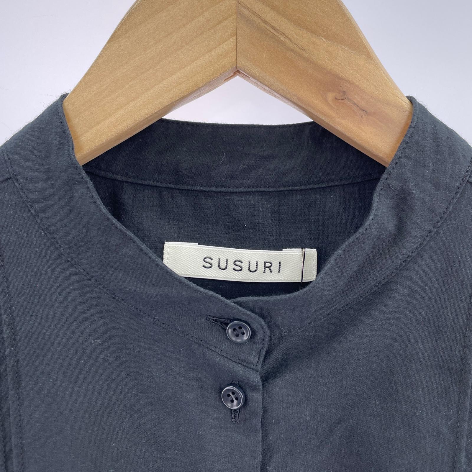 長袖Tシャツ SUSURI ゴーラブラウス BLK 24-407 1 ブラック