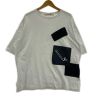 半袖Tシャツ パッチワークカットA 白 4 4 ホワイト
