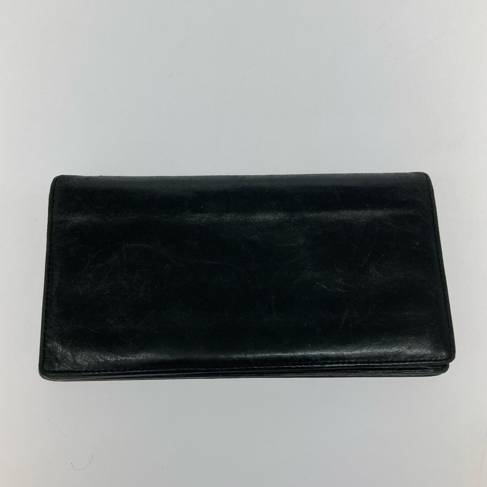 長財布 en cuir レザー 黒 ブラック