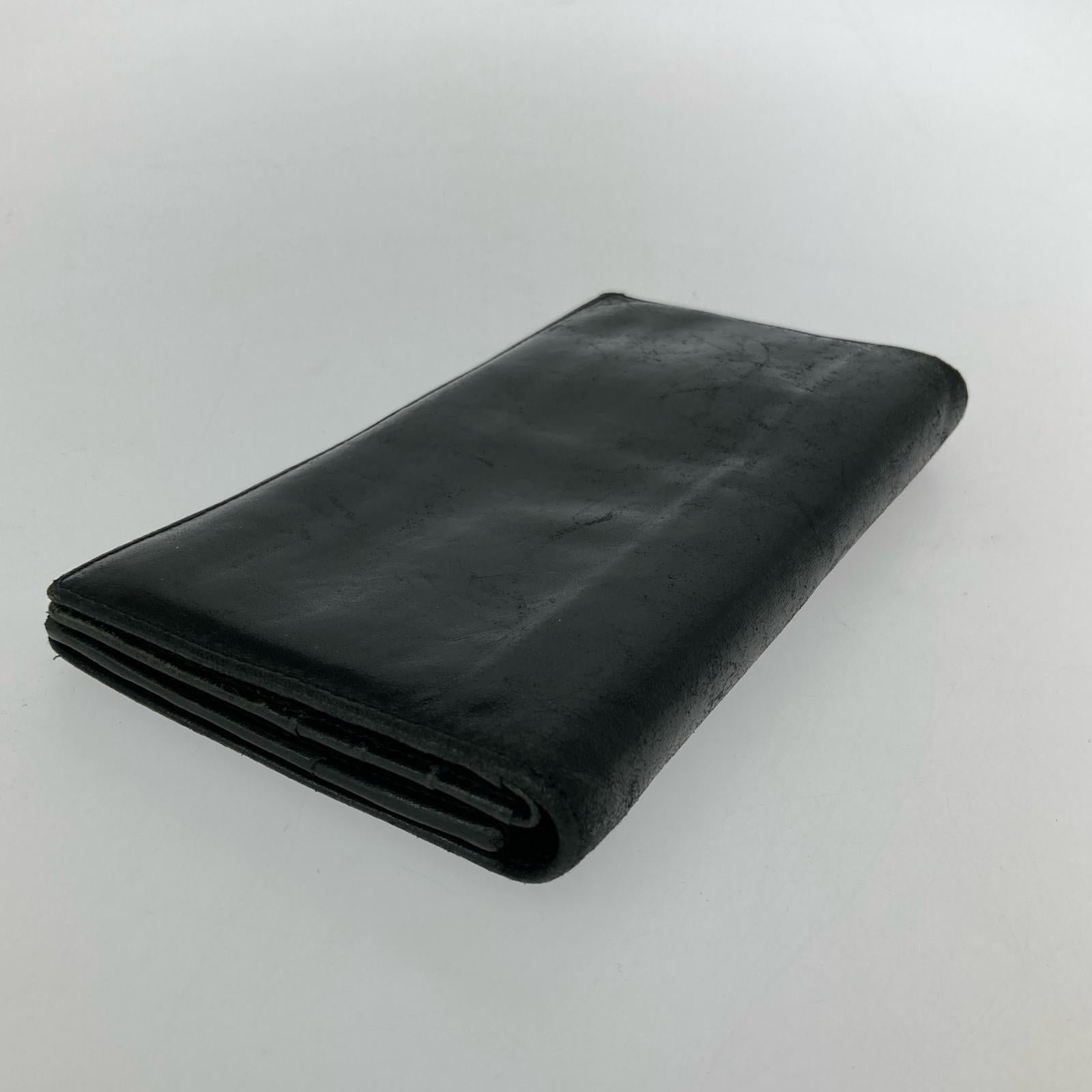長財布 en cuir レザー 黒 ブラック