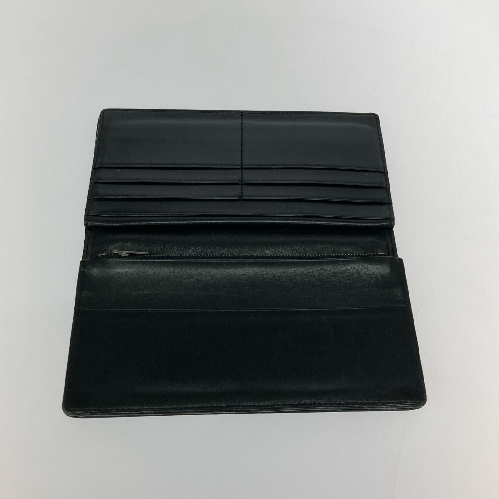 長財布 en cuir レザー 黒 ブラック