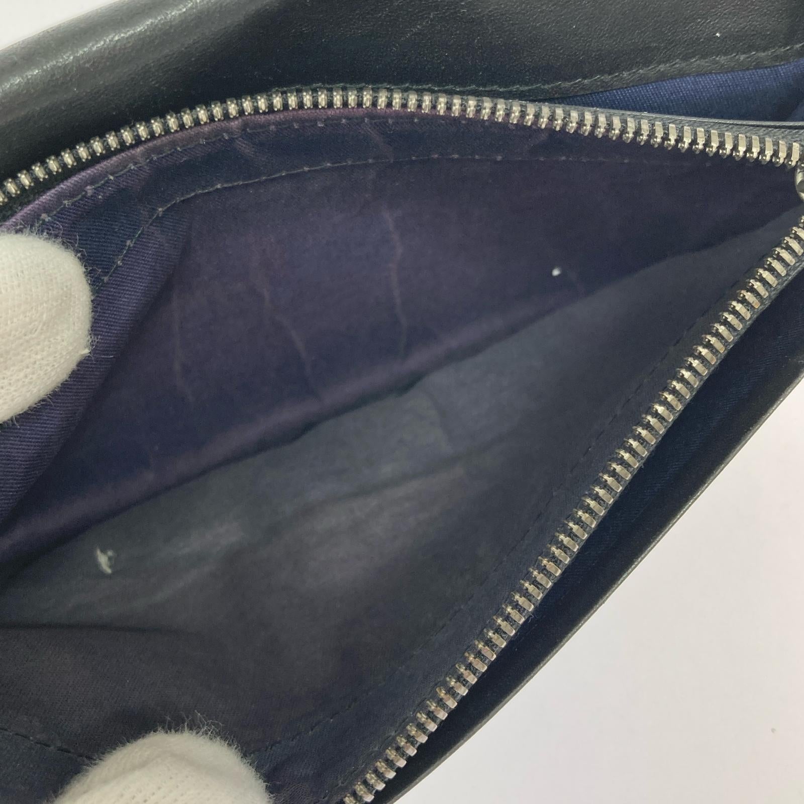 長財布 en cuir レザー 黒 ブラック