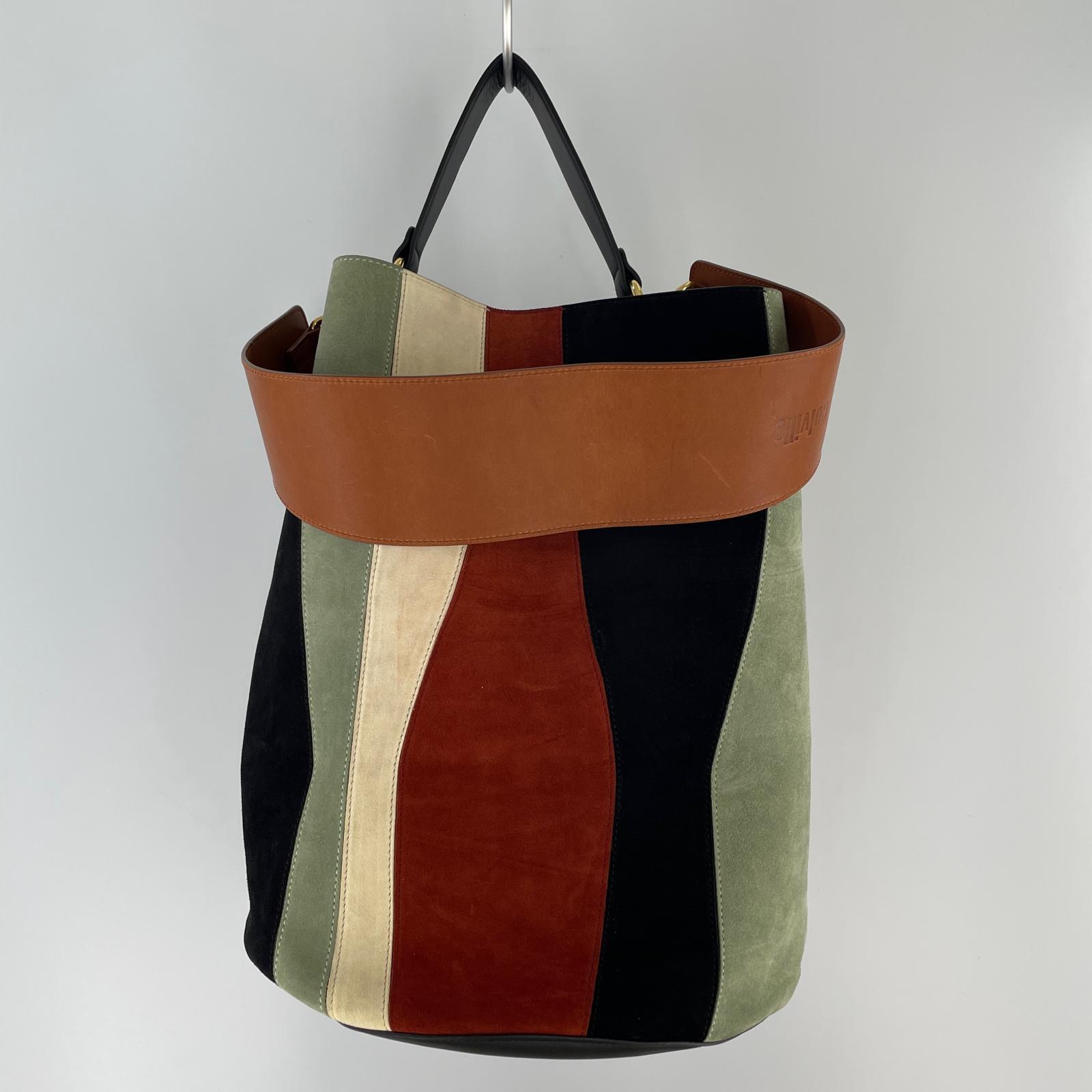 ショルダーバッグ COLVILLE Cylinder Bag スウェード 2WAYバッグ マルチカラー
