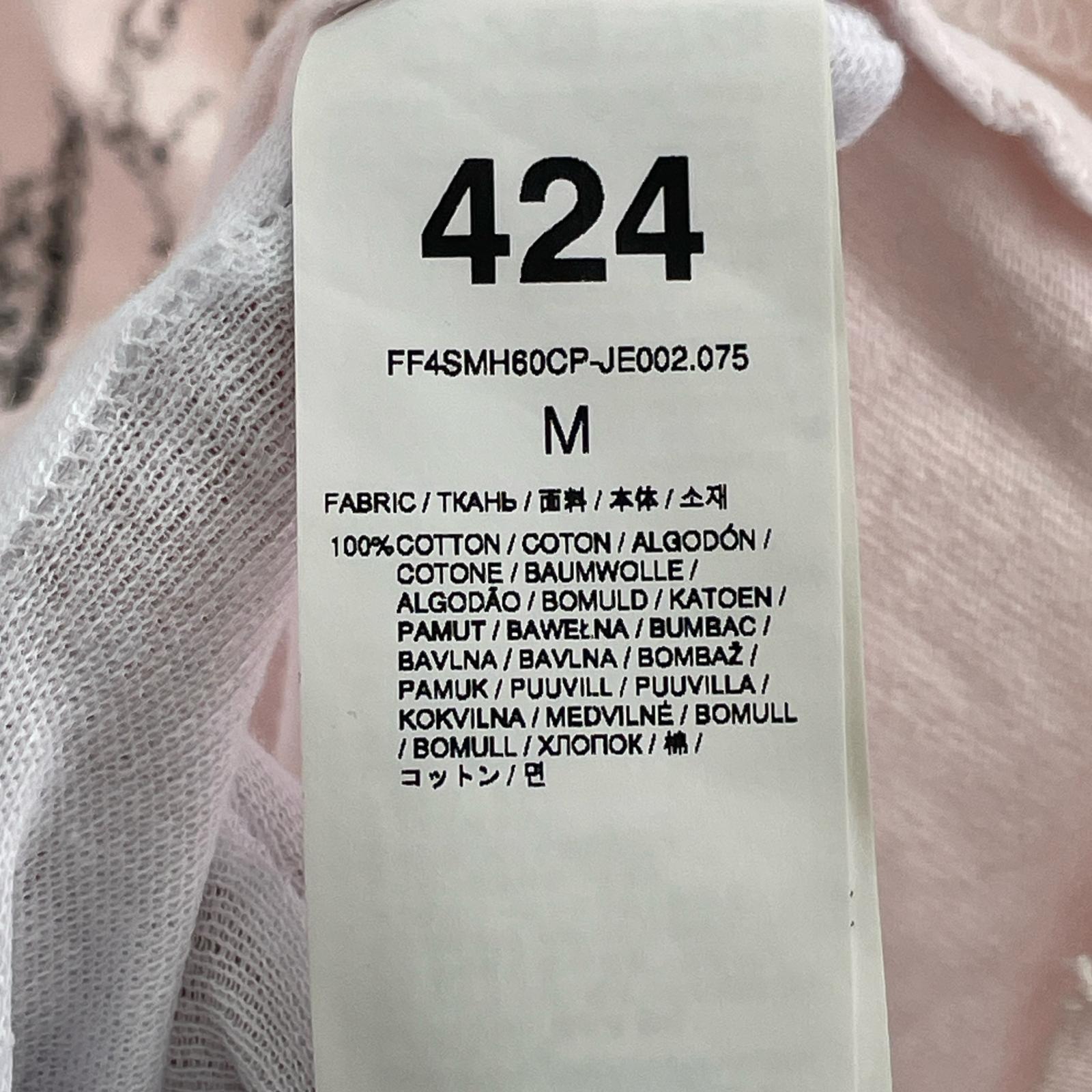 半袖Tシャツ スケッチプリントTee M ピンク