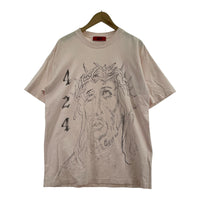 半袖Tシャツ スケッチプリントTee M ピンク