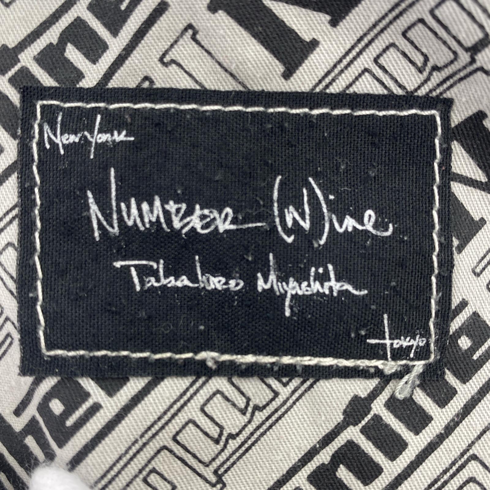デニムパンツ NUMBER (N)INE 05AW ハイストリート期 オルテガ 刺繍 スキニーデニムパンツ 2 ブラック ブラック