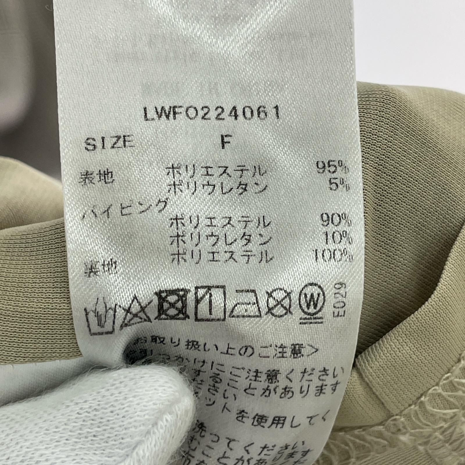 ワンピース クロスデザインストレートワンピース 総柄 ブラウン