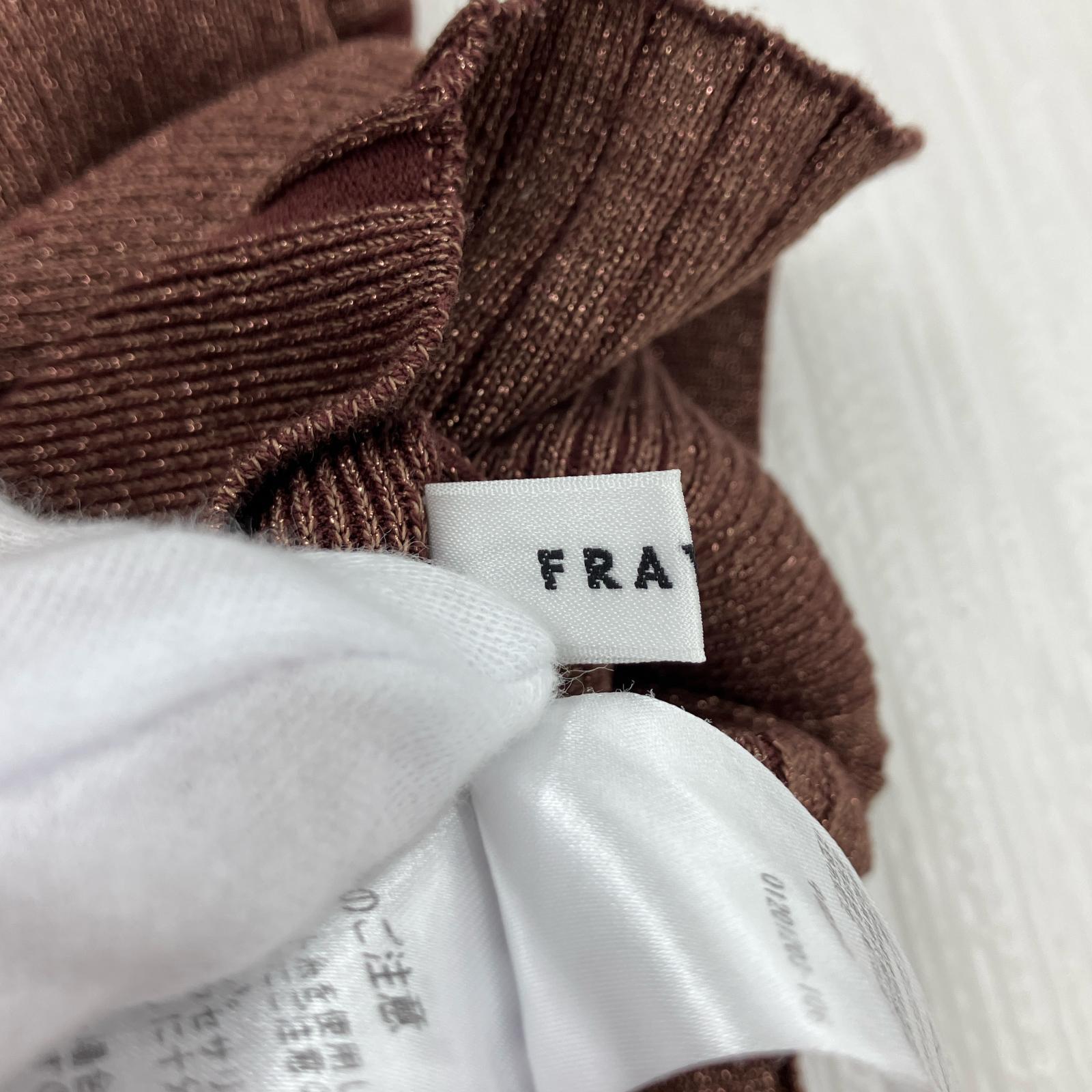 その他トップス ノースリリブニット BRW ブラウン