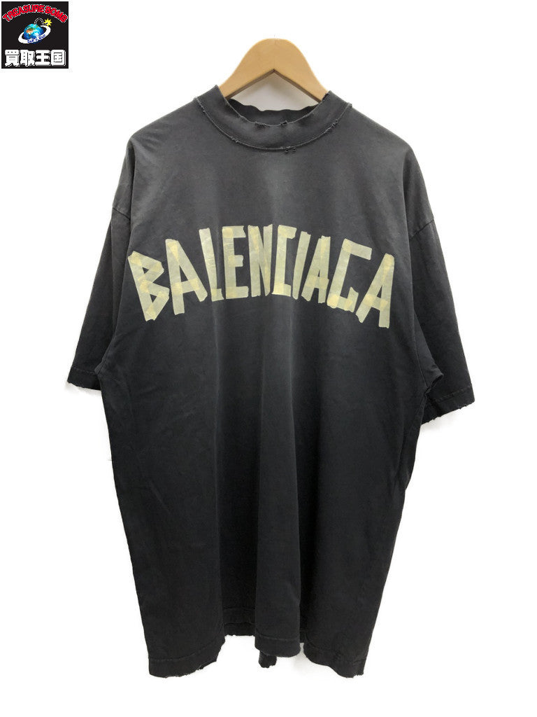 バレンシアガ テープロゴTシャツ