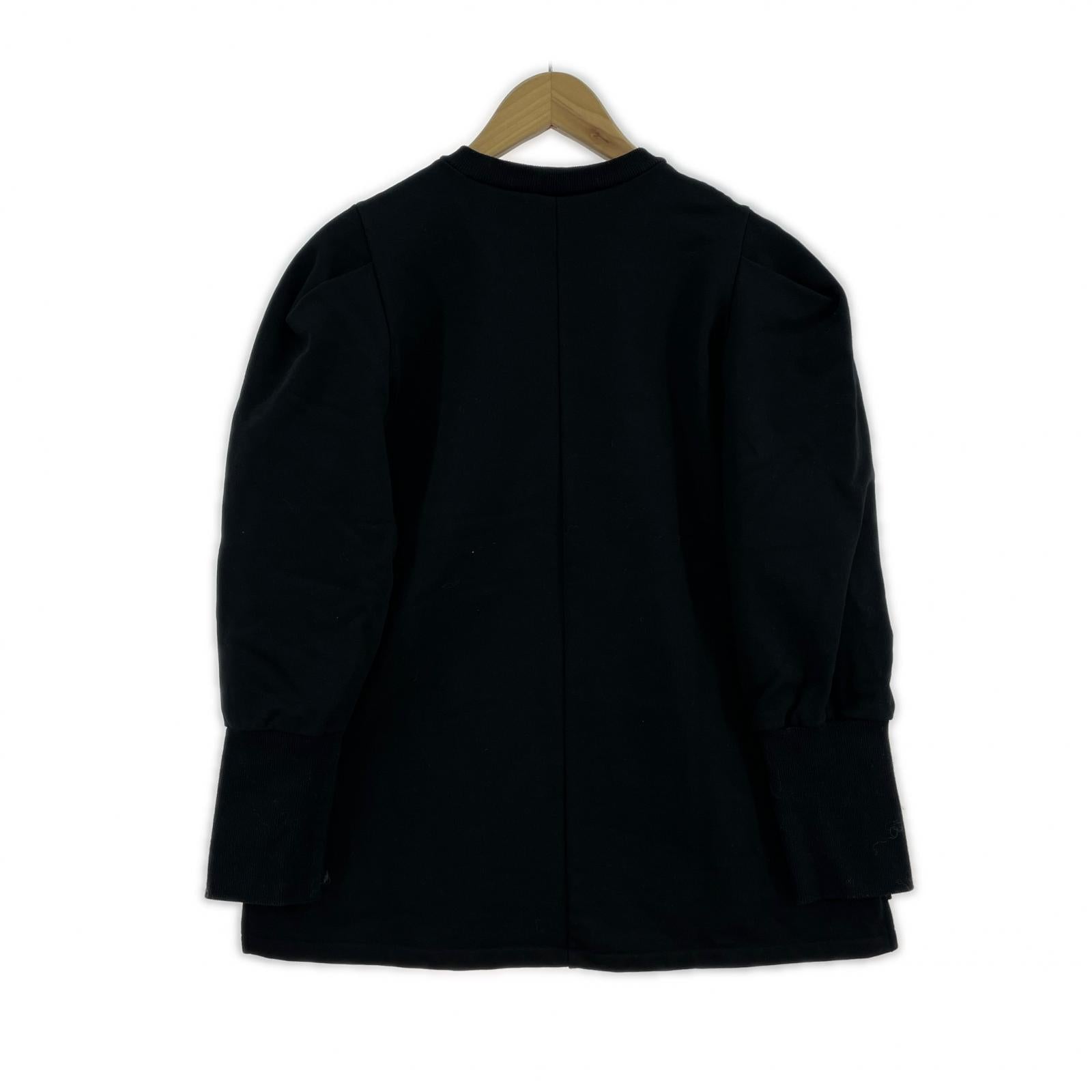 スウェット bow.a PUFF SHOULDER CUTSEW フリー ブラック