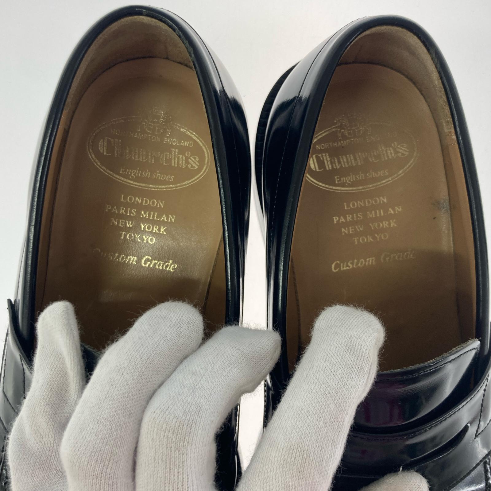 シューズ custom grade ポリッシュ ローファー UK6 ブラック