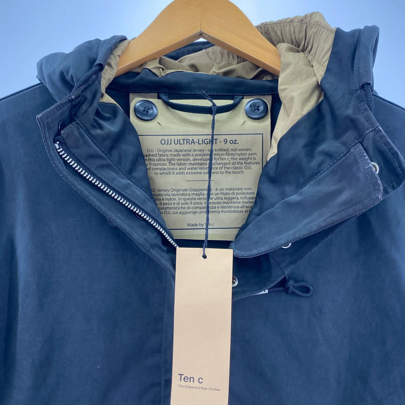 ジャケット Ten C ANORAK B7/6 ライトウェイト シェルジャケット 48 ブラック ブラック