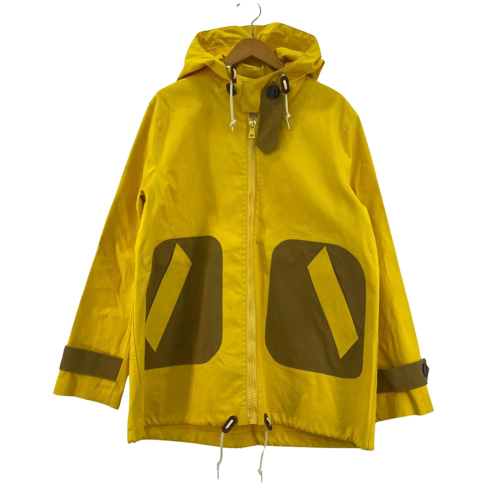 ジャケット Mackintosh×Band of outsiders ゴム引き フーデッドジャケット 40 イエロー