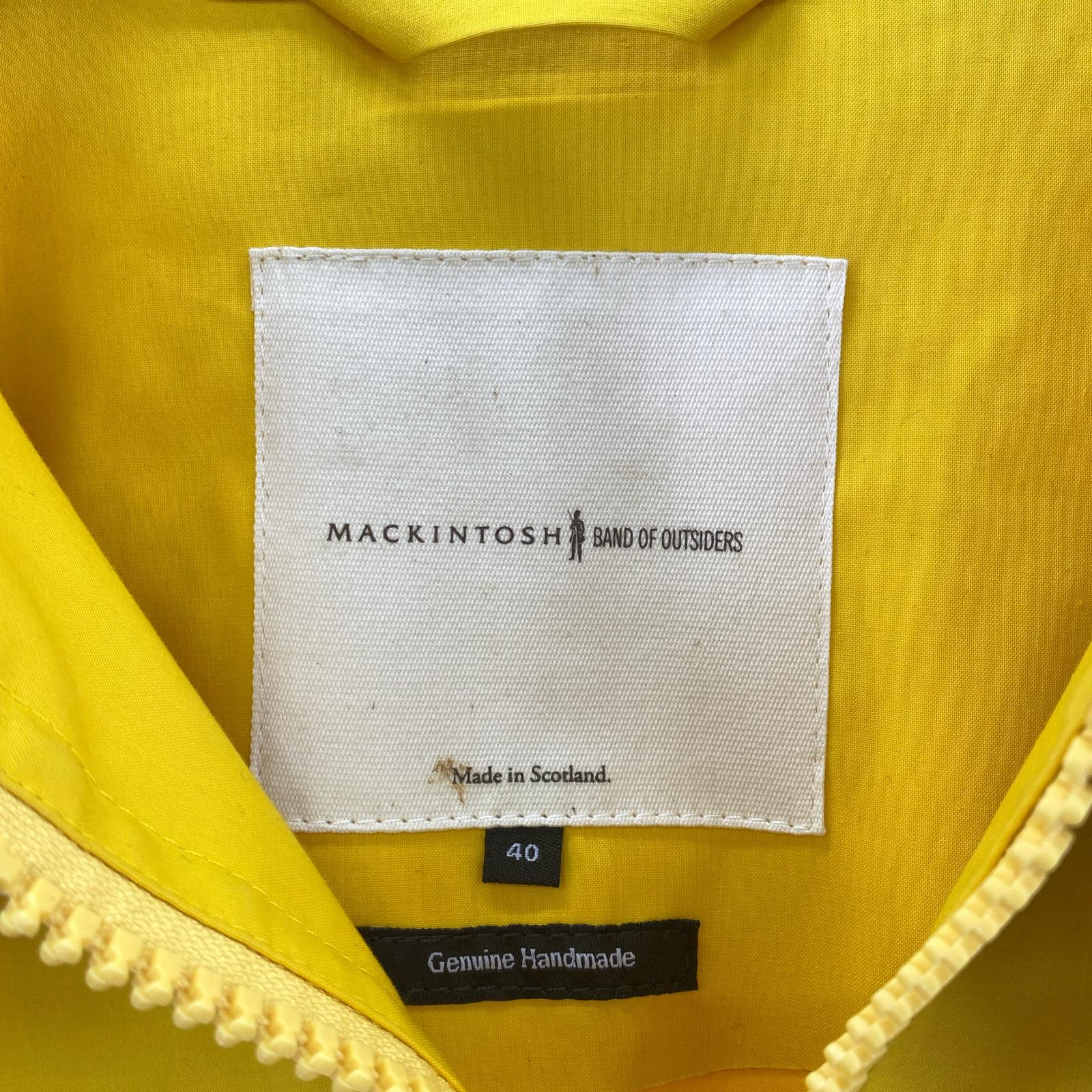 ジャケット Mackintosh×Band of outsiders ゴム引き フーデッドジャケット 40 イエロー