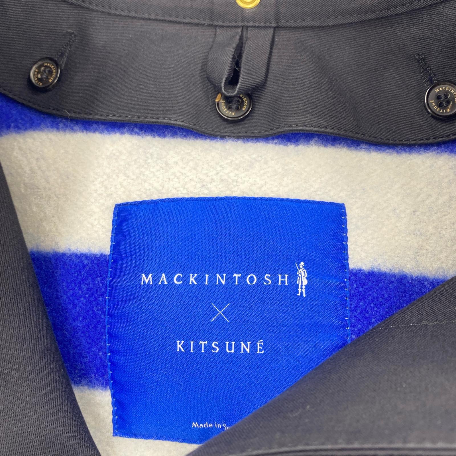 ジャケット Mackintosh×KITSUNE フード/ライナー付 ゴム引き ステンカラーコート 40 ブラック ブラック