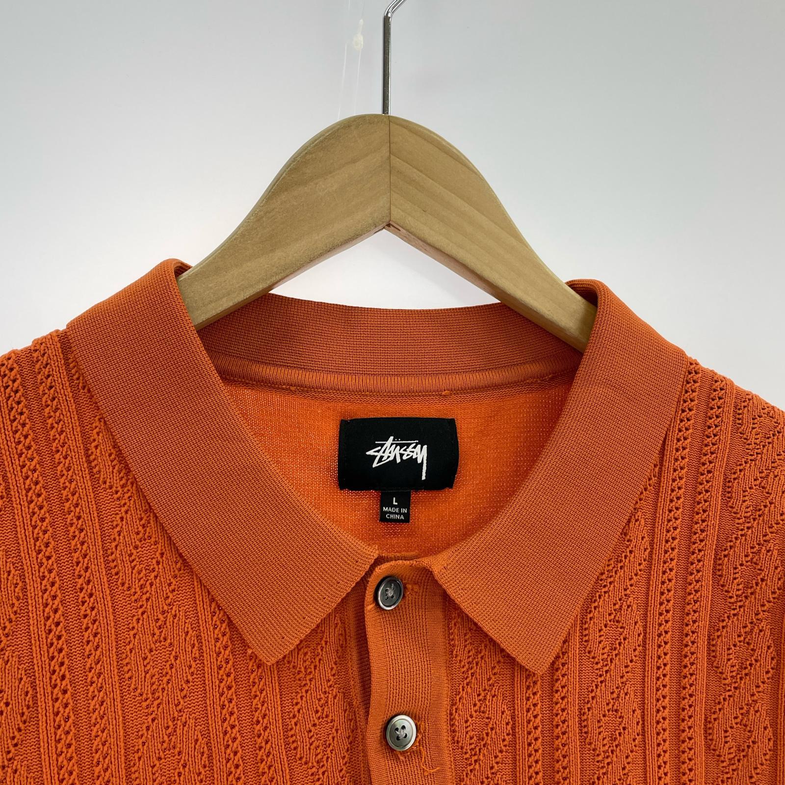 ポロシャツ 2020SS S/S CABLE POLO ORANGE L