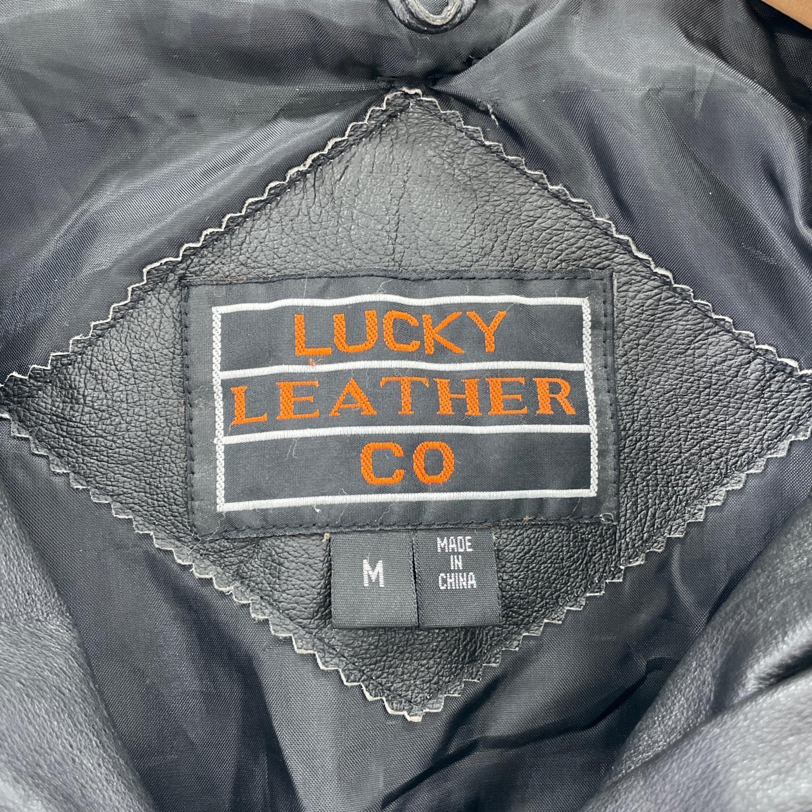 ジャケット lucky leather co シカゴ レザージャケット M ブラック