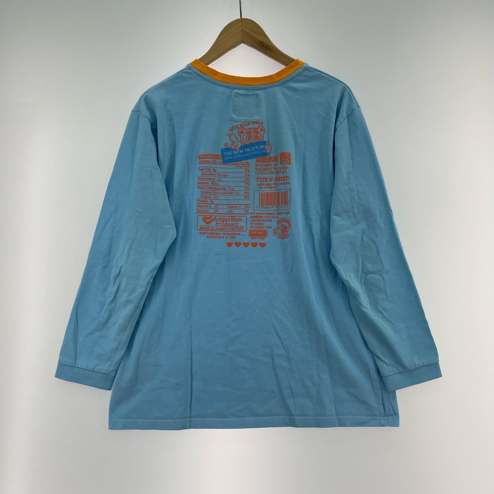 長袖Tシャツ Angel Blue スパンコール ロンTee/BLE フリー ブルー