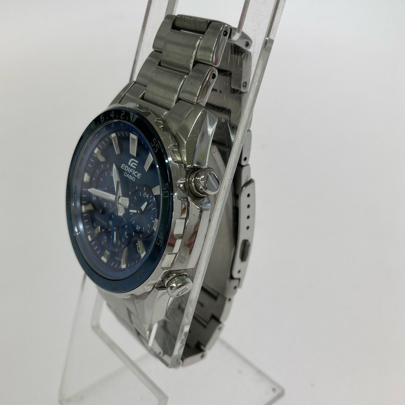 腕時計 EDIFICE/ソーラー時計/SLV シルバー