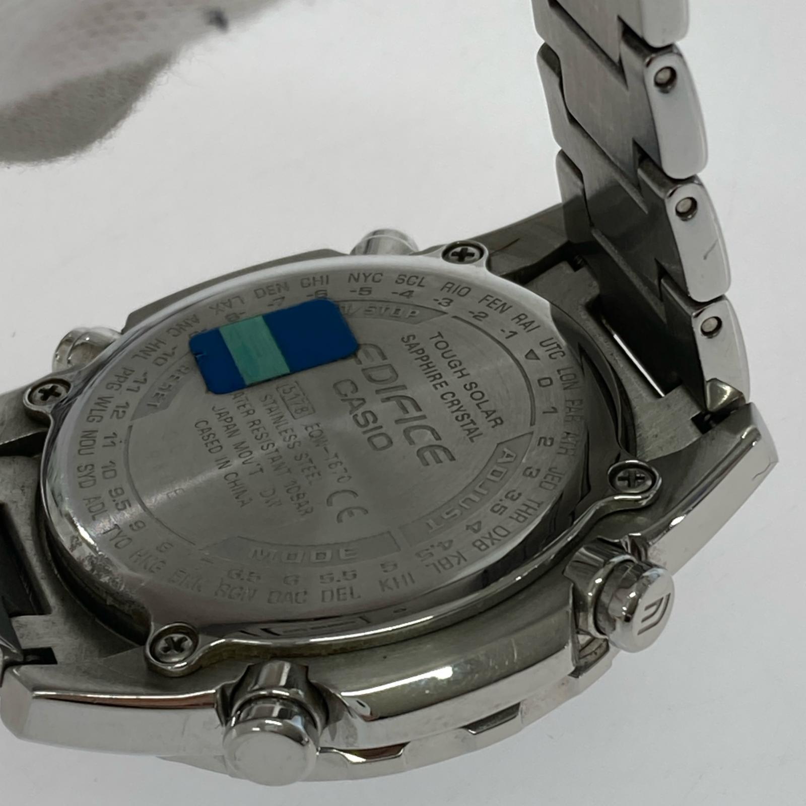 腕時計 EDIFICE/ソーラー時計/SLV シルバー