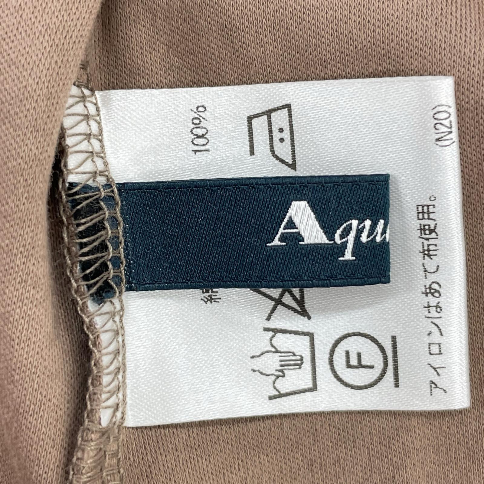 その他トップス Aquascutum プレートタグ付ノースリーブカットソー バックジップ ベージュ