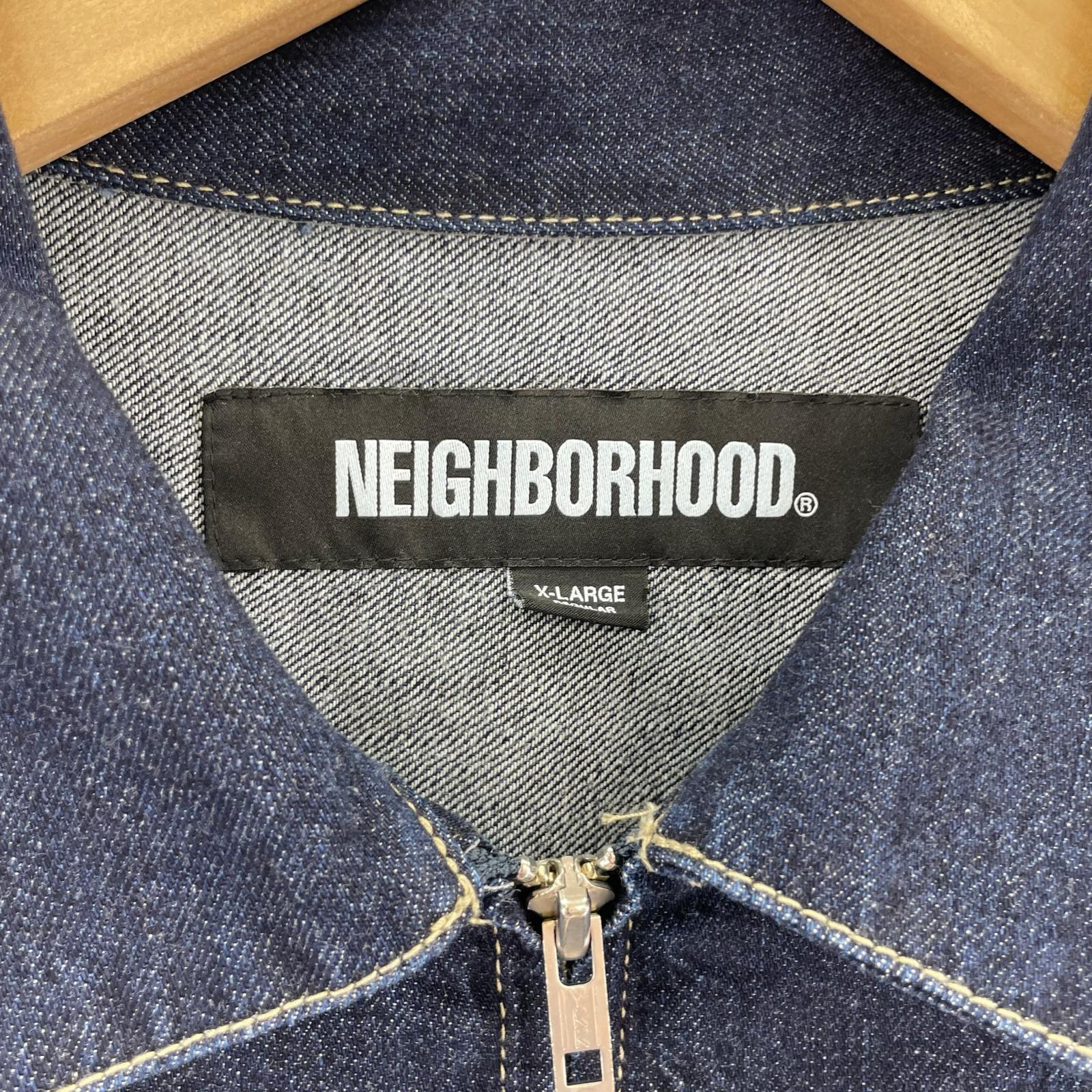 デニムジャケット WASHED LW DENIM ZIP JACKET (XL) ネイビー