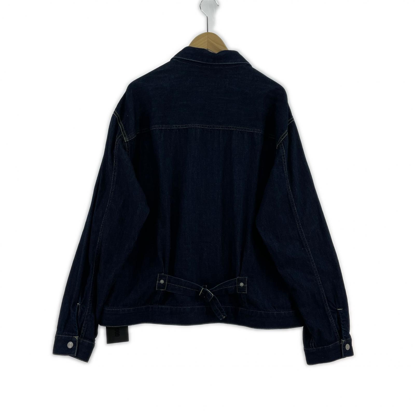 デニムジャケット WASHED LW DENIM ZIP JACKET (XL) ネイビー