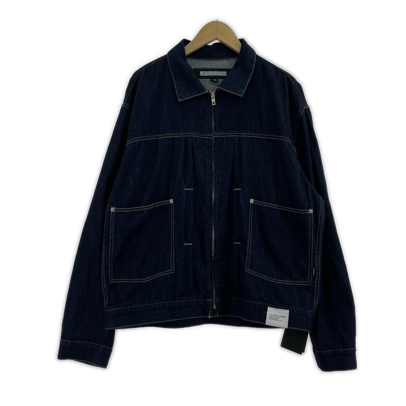 デニムジャケット WASHED LW DENIM ZIP JACKET (XL) ネイビー