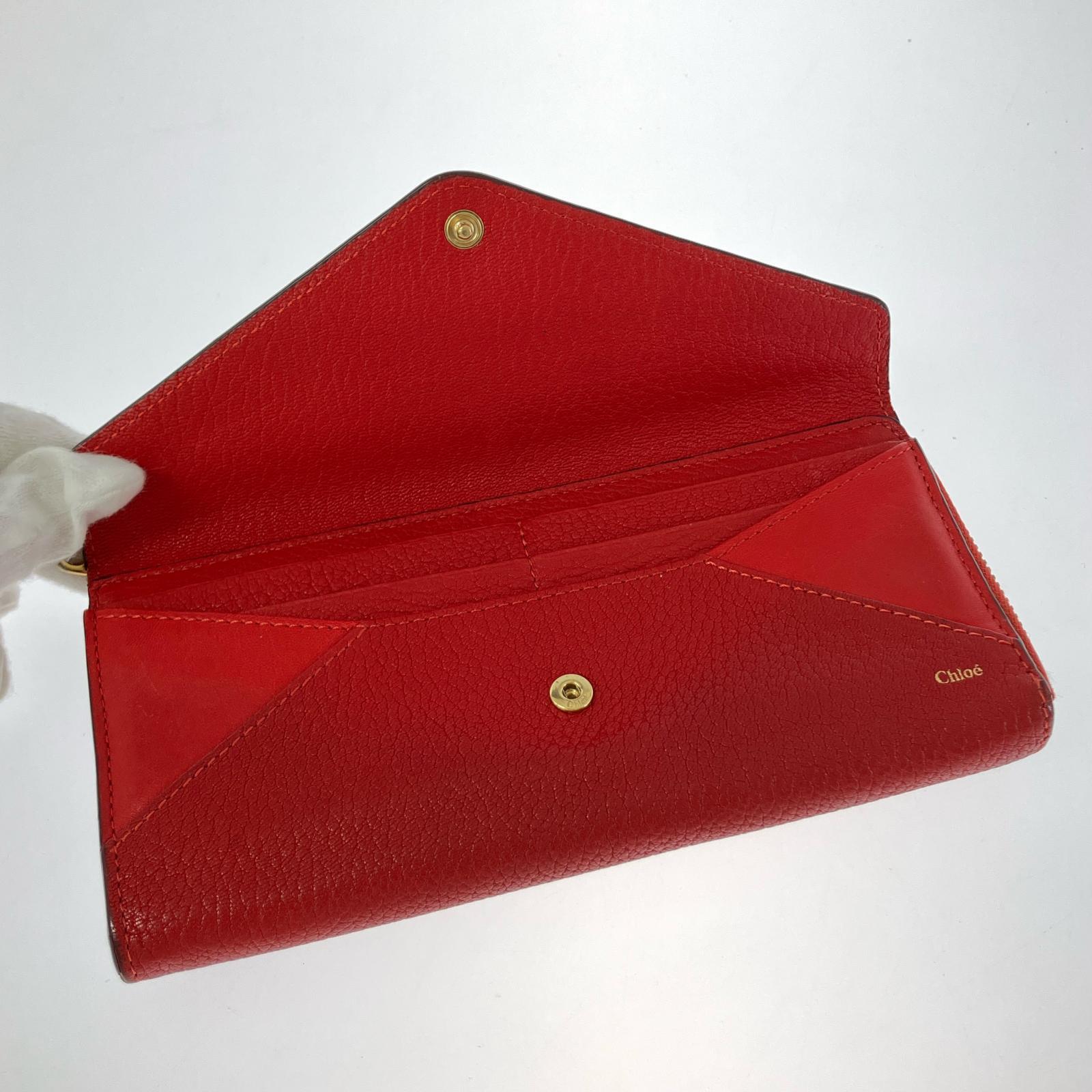長財布 パッチワーク red レッド
