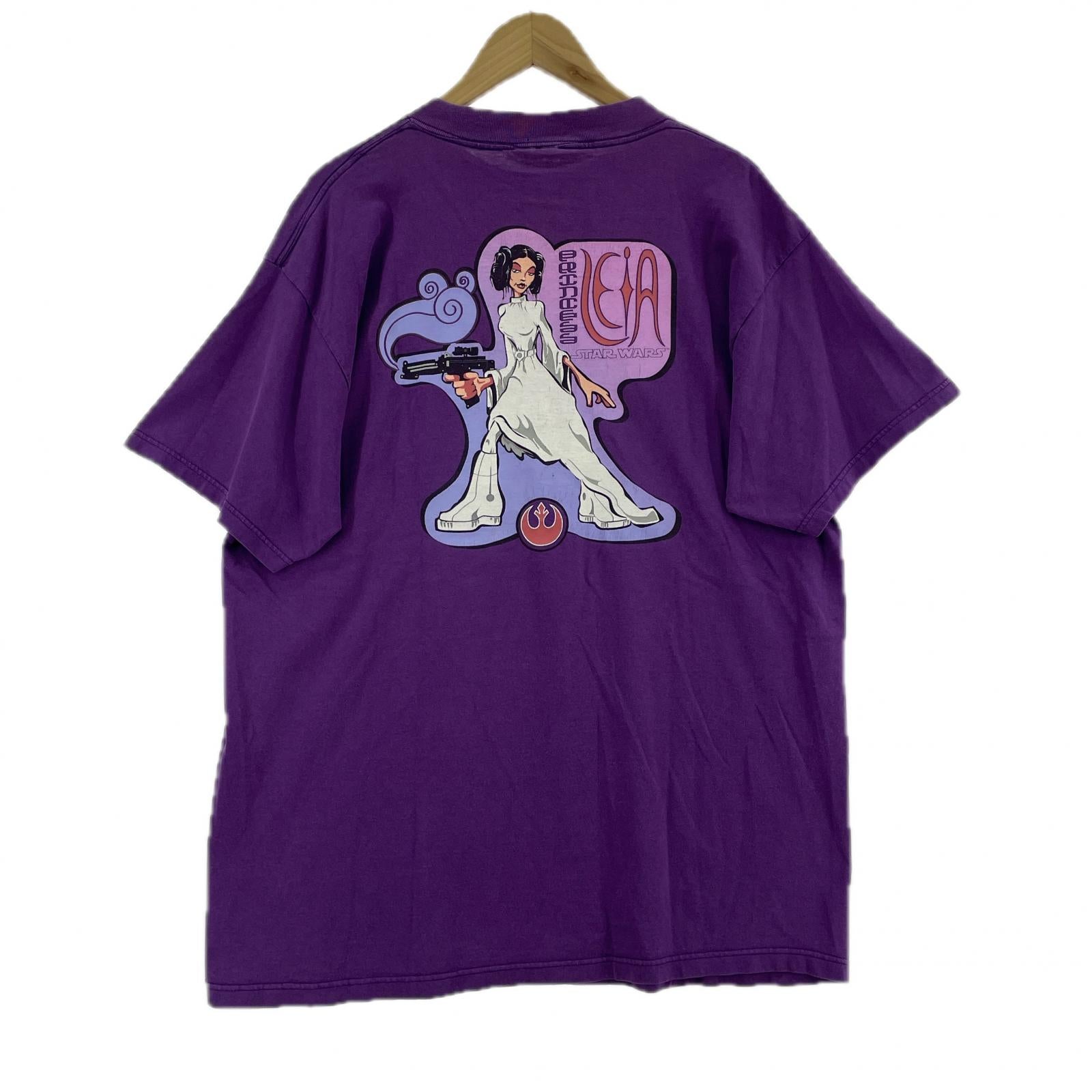 半袖Tシャツ 90s STAR WARS レイア 紫 パープル
