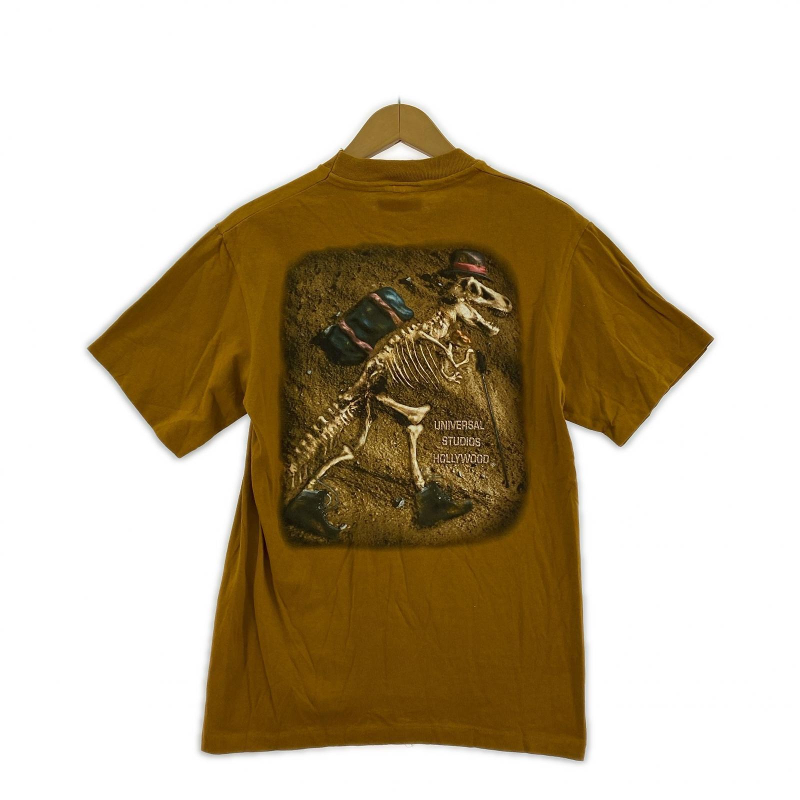 半袖Tシャツ JURASSIC PARK 90s USA製 迷彩 カットソー カーキ S カーキ