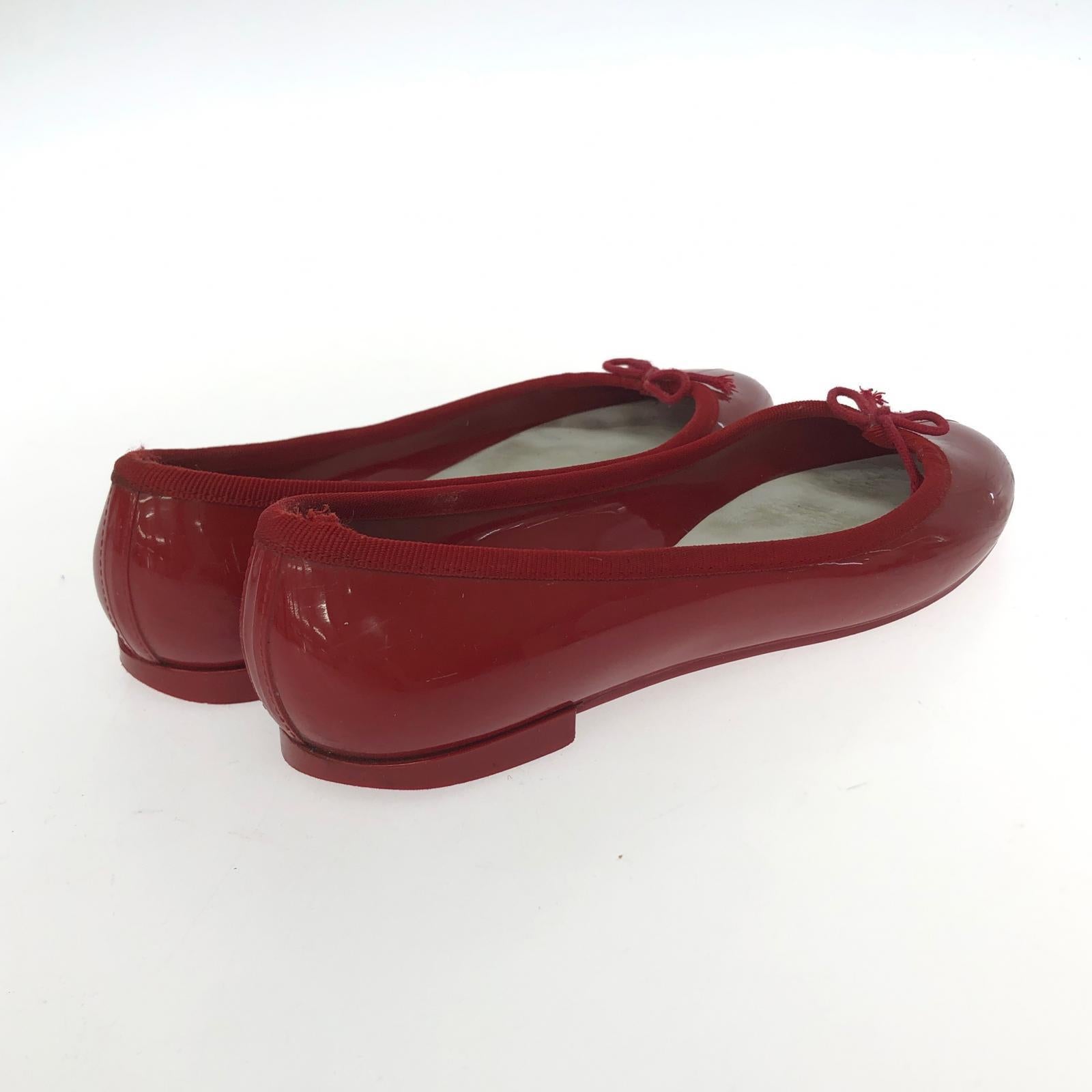 パンプス バレーシューズ 38 レッド