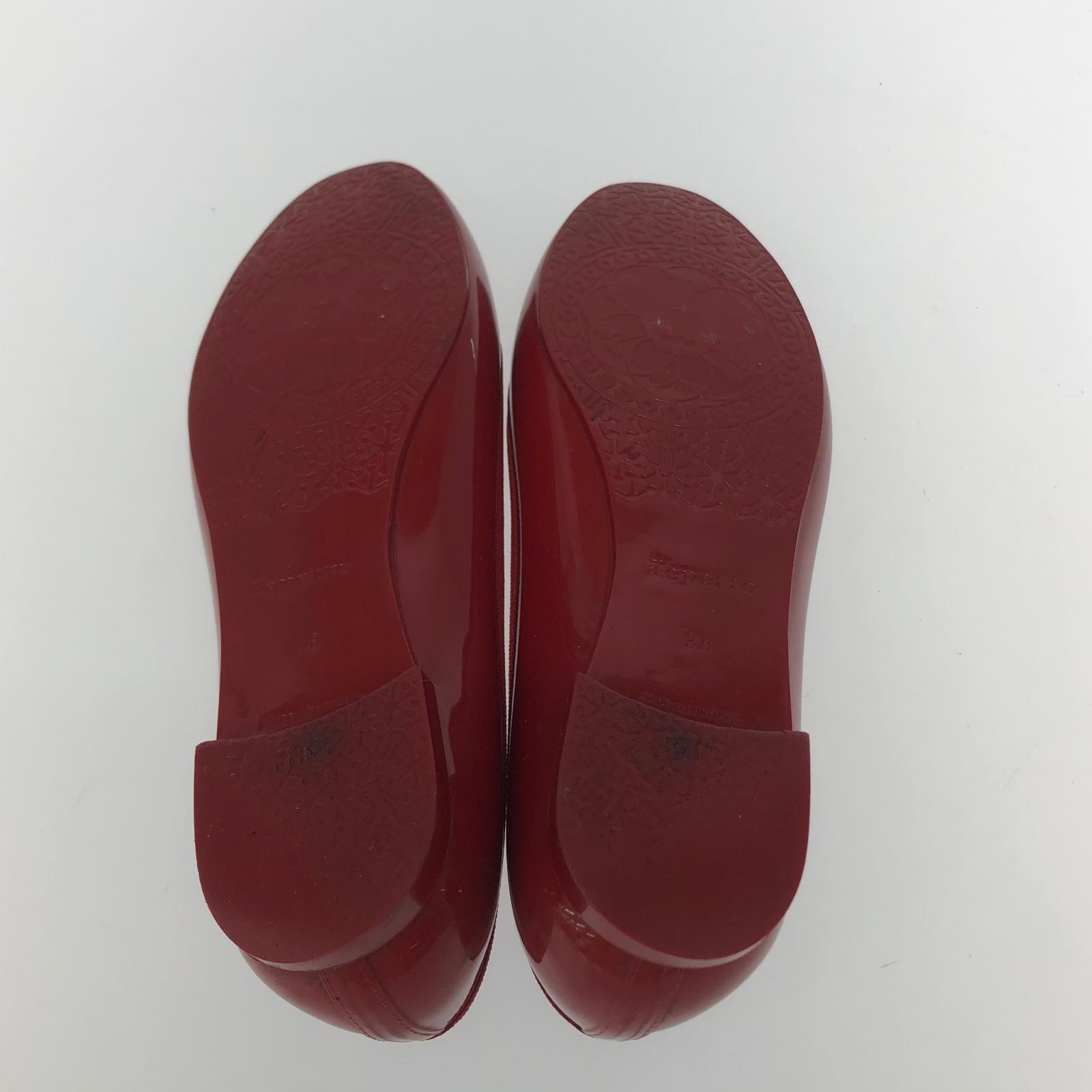 パンプス バレーシューズ 38 レッド