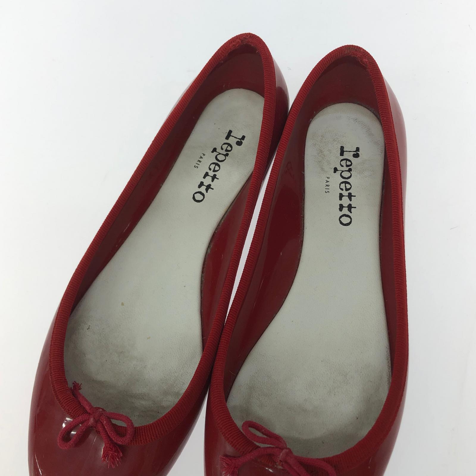 パンプス バレーシューズ 38 レッド