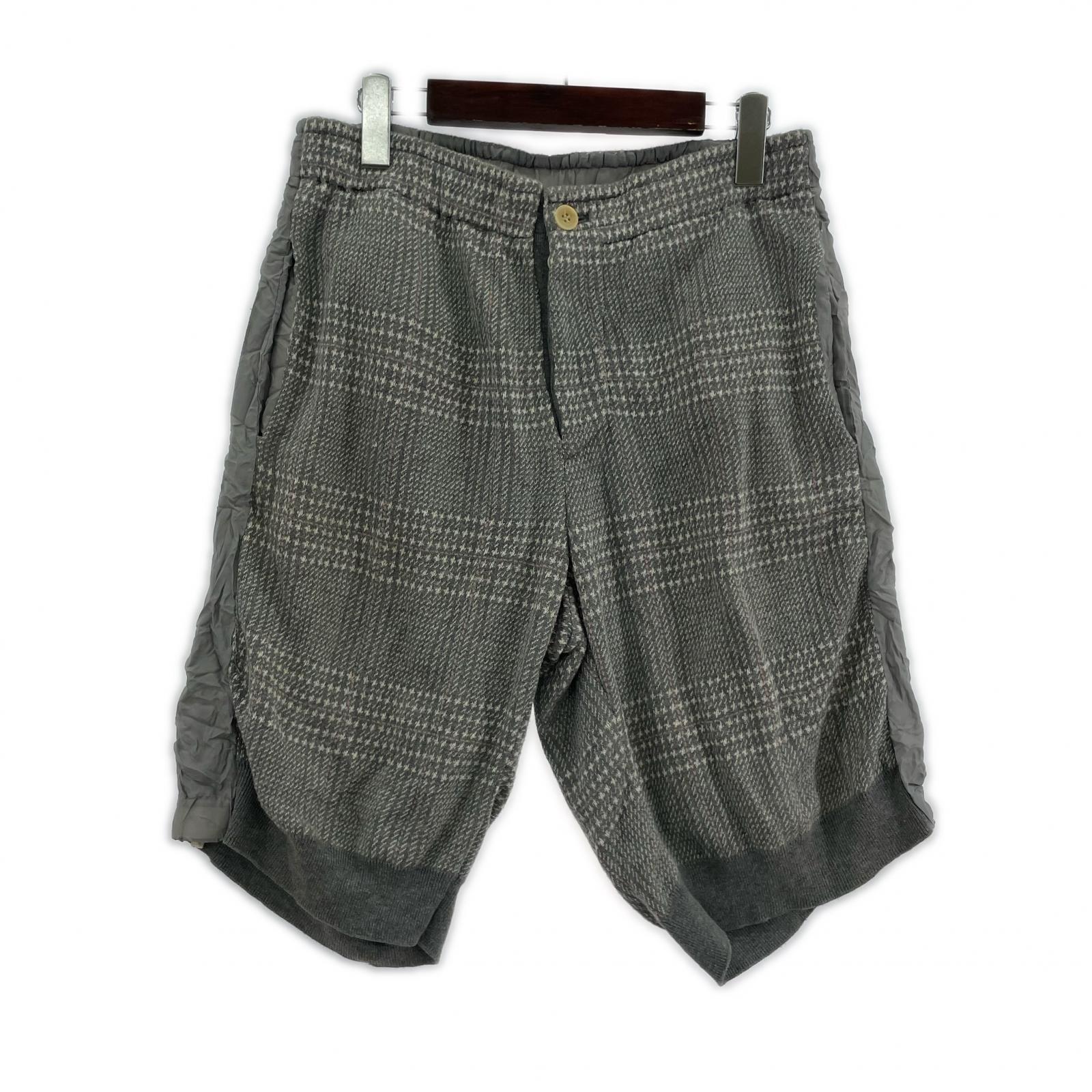 ショートパンツ ニット切替/グレー11-00133M グレー